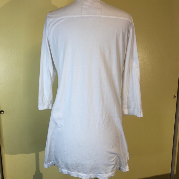 Johnny Was cotton embroidered white v neck tunic - Picture 4 of 9